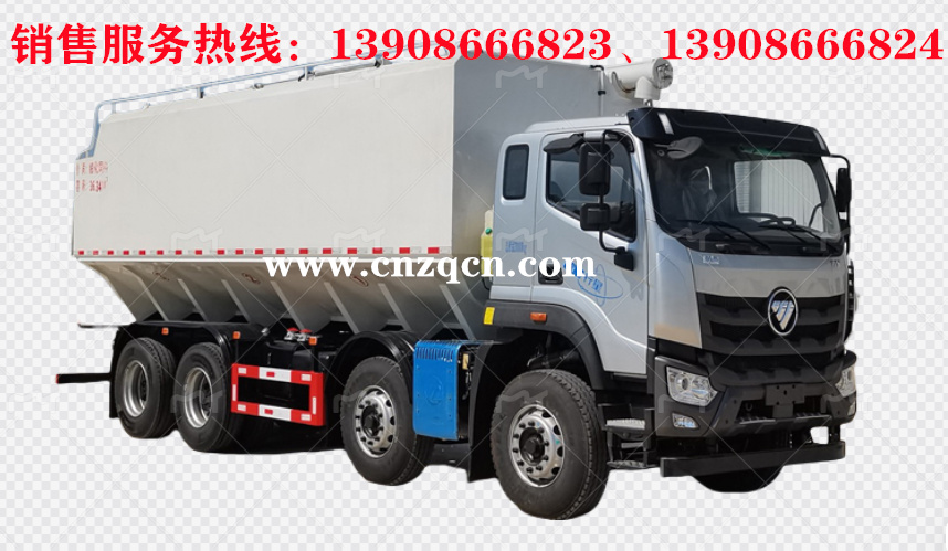 福田歐曼行星前四后八散裝飼料運輸車